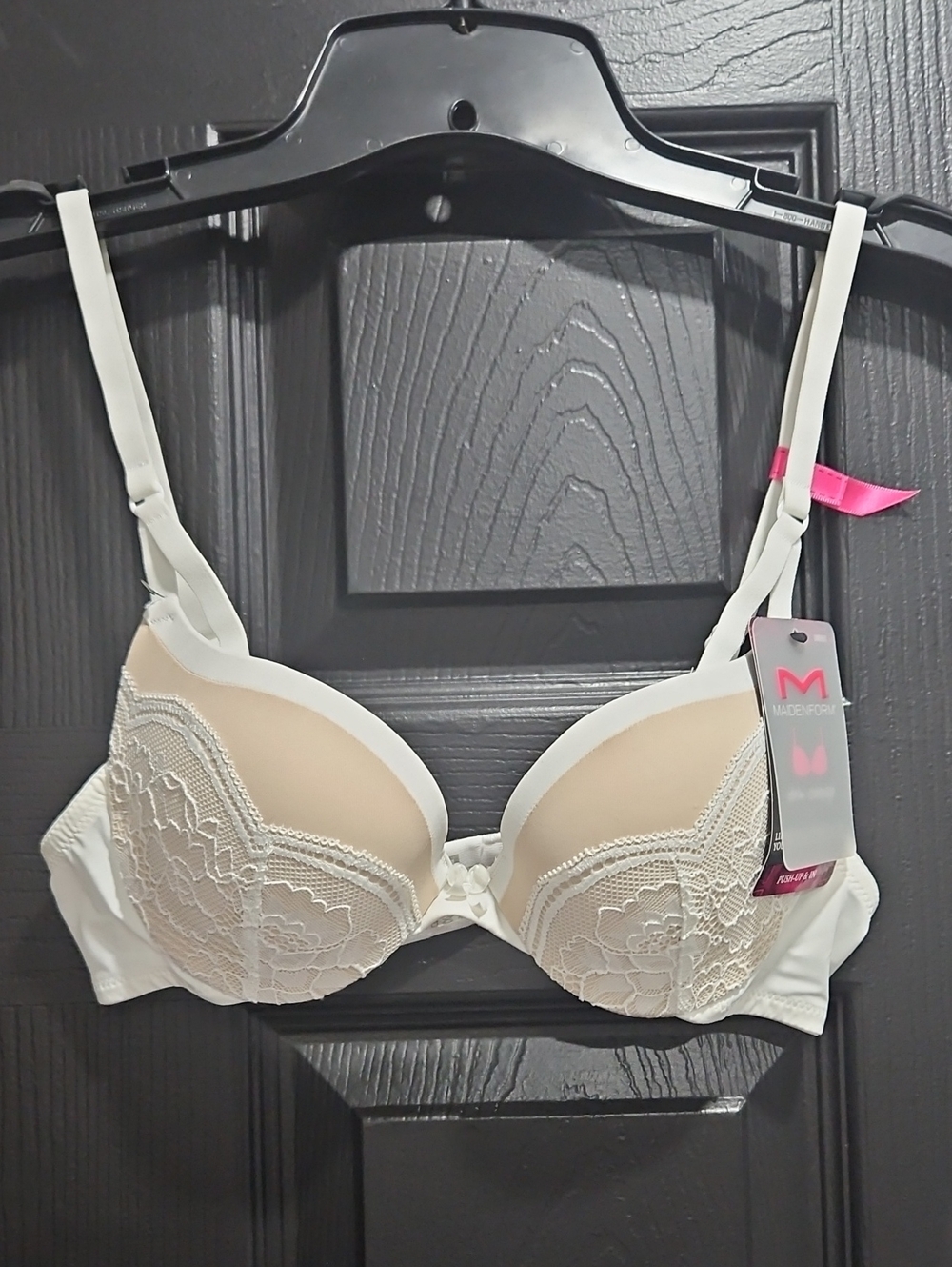 Maidenform Ivory & Nude Lace Push-Up Bra
